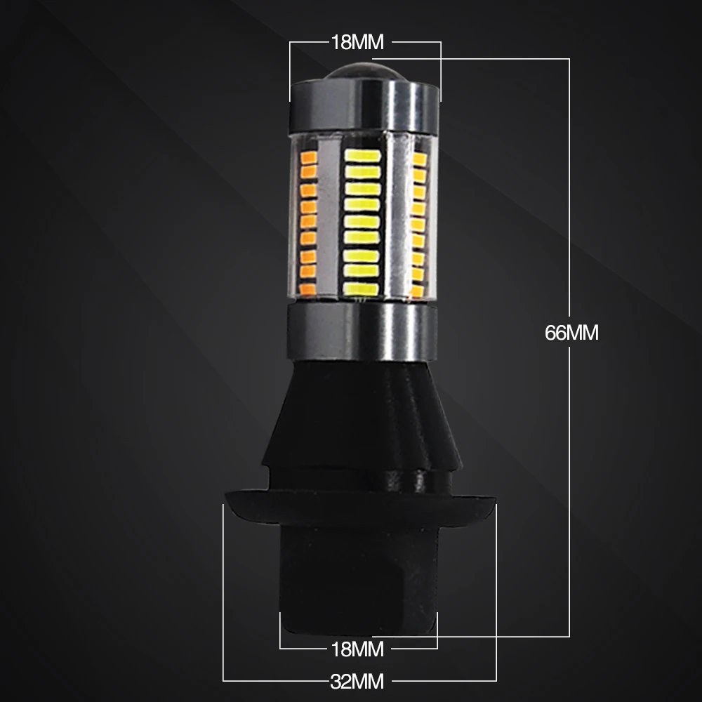 Современный автомобильный S25 BA15S BAU15S 1156 66SMD Точечный светильник T20 7440 LED DRL Включите светильник s 66W 4014 сигнальные лампы 6000K 10000LM Canbus Светодиодная Лампочка