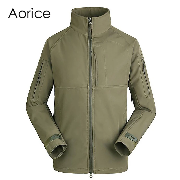 

Men outdoor multi color camouflage jacket Waterproof fireproof jacket soft shell fall winter velvet inside warm jacket MT921