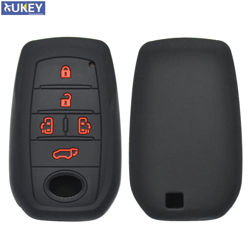 

For Toyota Vellfire alphard 30 series 2016-2019 Silicone Remote Key Case Fob Shell Cover Skin Holder 6 Button 2016-2019