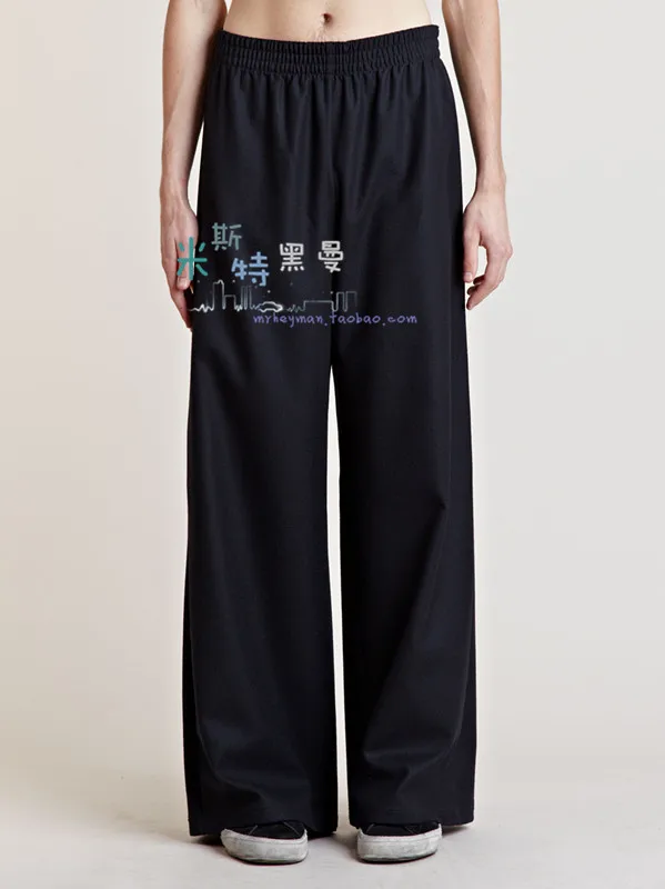 

New 2017 Men's clothing GD Hair Stylist fashion male wide leg pants casual all-match loose trousers plus size costumes 27-44