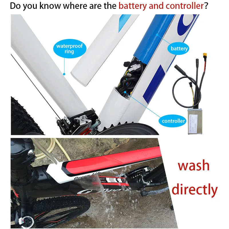 Top G Two 2018 new 26inch 27Speed Electric Bike Powerful Electric Mountain Bike Lithium Battery 250W 350W 48V  eBike  Electric MTB 3