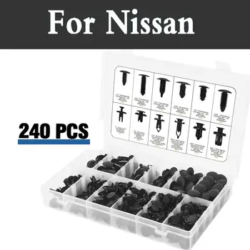 

240pcs Push Panel Interior Assortment Storage Case Car Rivets For Nissan Maxima Micra Moco Murano Fairlady Figaro Fuga Leaf