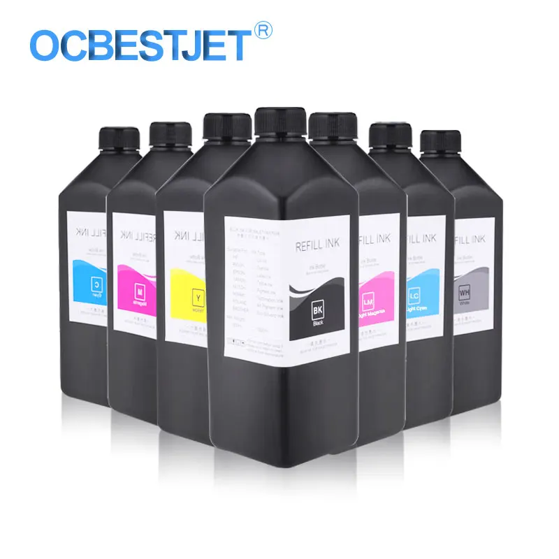 1000 ML/Bottle светодио дный УФ чернила для Epson L800 L805 L1800 R290 R330 1390 1400 1500 W 4800 4880 7800 7880 УФ-чернил принтера УФ чернила для Epson