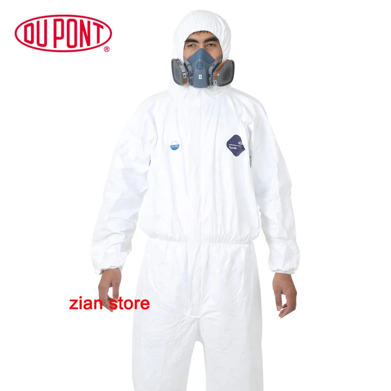 

1422A Dupont Tyvek Protective Clothing Coverall Disposable Antistatic non-linting chemical work clothes anti dust splash