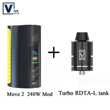 Gift RDA TANK 240W Battery Mod vape Electronic cigarette MOVE 2 240W Box Mod support 18650 battery cell Mod for 510 thread kit Gift RDA TANK 240W Battery Mod vape Electronic cigarette MOVE 2 240W Box Mod support 18650 battery cell Mod for 510 thread kit