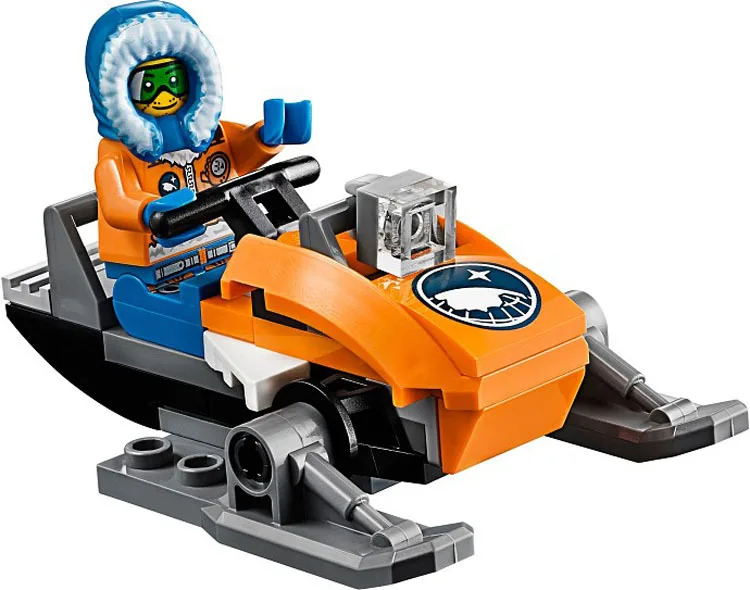 Orange Arctic Snow Base Camp Model Building Blocks Compatible legoingly City figure brick Educational Toys For Children 