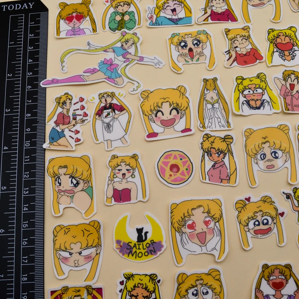 38 шт. самодельные милые японские наклейки Sailor Moon Girl Series 3 декоративные Стикеры для