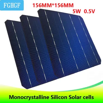 Células solares de silicio monocristalino para manualidades, paneles solares, cargador Solar, placa solar, 4BB, 5W, 40 Uds.