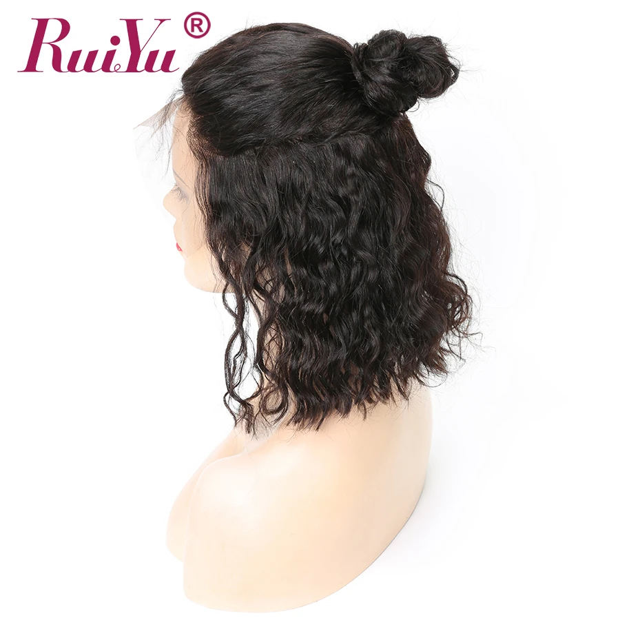 

RUIYU Curly Human Hair Wig 13x6 Lace Front Human Hair Bob Wigs For Black Women Short Hair Natural Color Remy Brazilian Hair Wigs