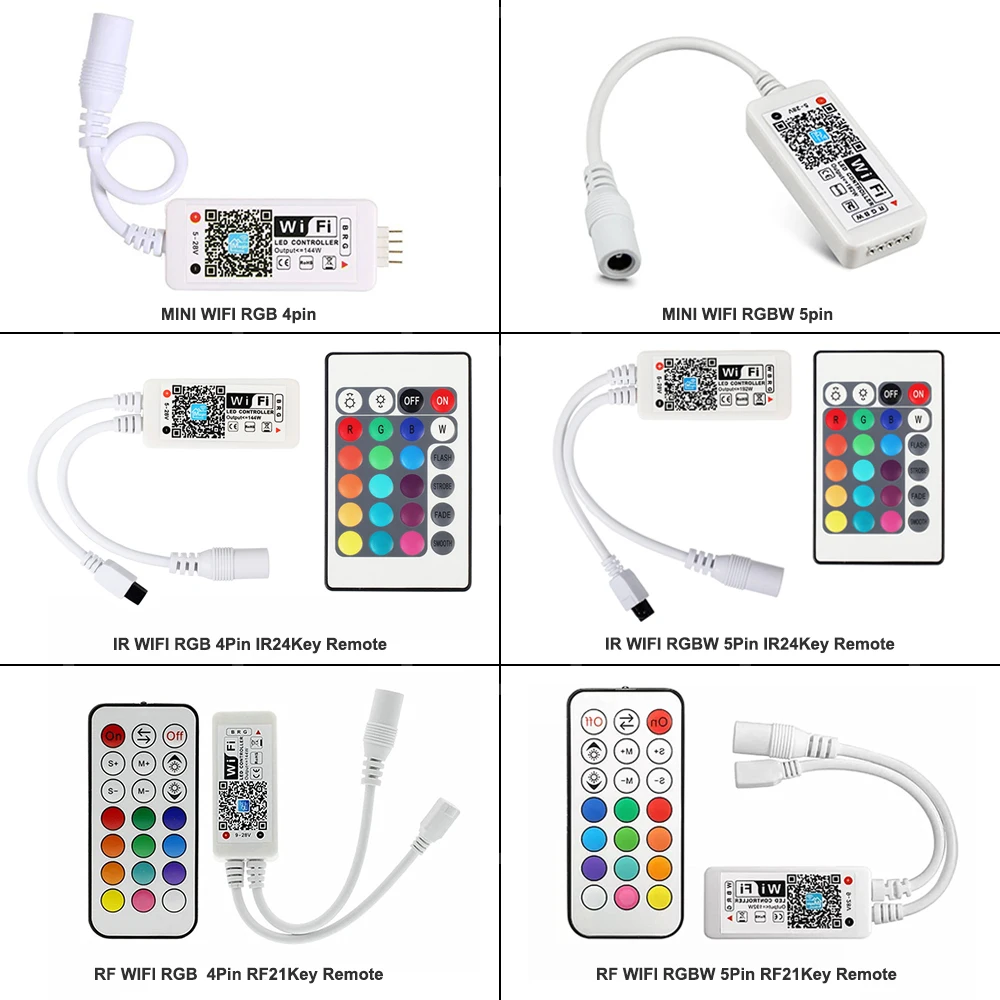 16 миллионов цветов Wifi RGB/RGBW led контроллер управление смартфоном Режим музыки и
