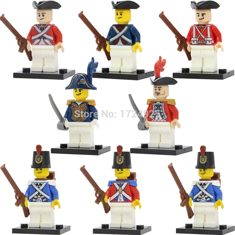 

8pcs/set Imperial Governor Guard Figure Chief Royal Navy Pirate Building Blocks Soldier set model Bricks Toys