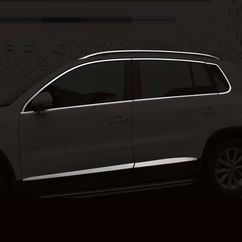 

Car Window Body Exterior Excent Automovil Modified Chromium Protecter Mouldings Covers Accessories 18 19 FOR Volkswagen Tiguan