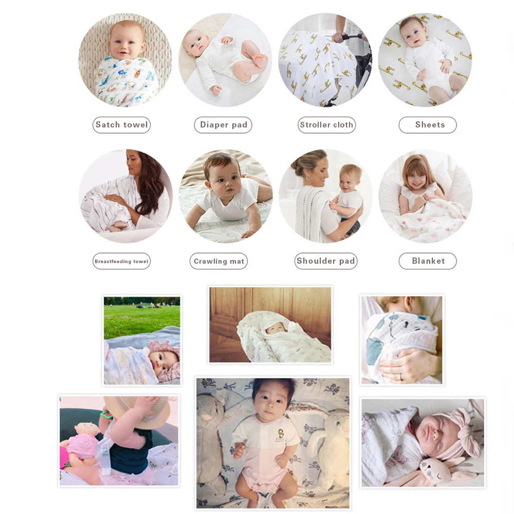 15 видов стилей, 4 шт./лот, детское одеяло, подгузники из муслина для новорожденных, хлопок, Пеленальное Одеяло, фотография новорожденных, муслиновое Пеленальное Одеяло
