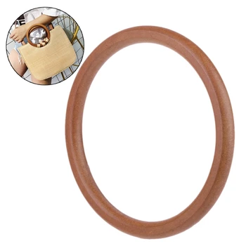 

Wooden Round Shaped Handles Handbag Hanger Replacement For Bag Handbags Purse Shopping Tote DIY Purse Bag Accessories New