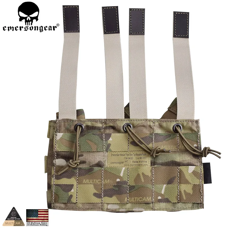 EMERSONGEAR Triple Open Top Mag Pouch Tactical Modular Magazine Molle pouch For Hunting Wargame Multicam EM6355