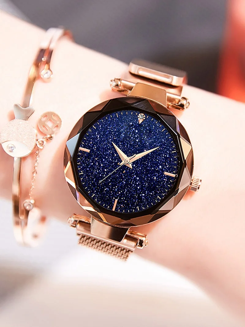 Роскошные женские часы-браслет креативные звездное небо часы женские модные магнитные наручные часы reloj mujer relogio feminino