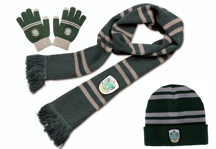 Гермиона поттер шарф шляпа сенсорные перчатки Гриффиндор/Слизерин/Hufflepuff/Ravenclaw шарф шапка сенсорные перчатки шарф Рождественский подарок