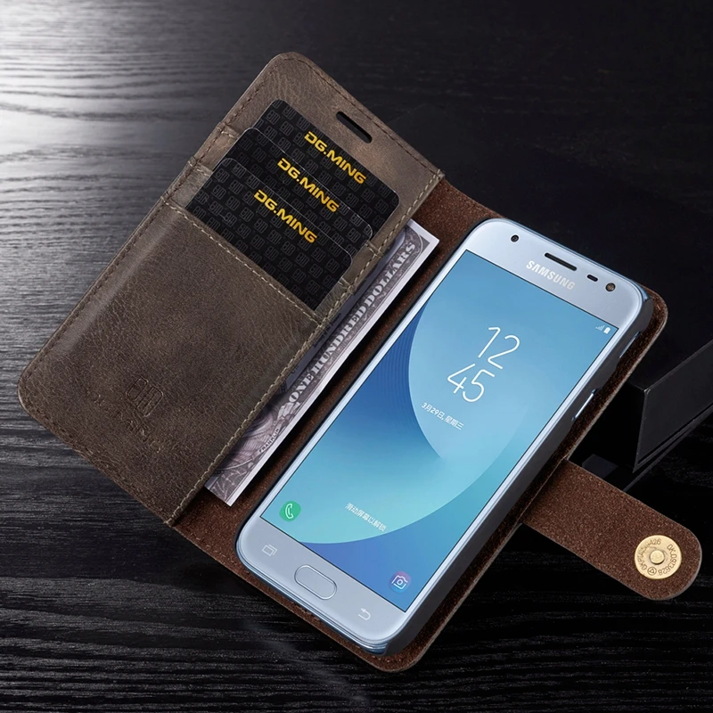 Чехол-книжка чехол для Coque samsung Galaxy J3 роскошный кожаный чехол-бумажник с карманом для карт чехол для телефона для samsung J3 J330 чехол Etui