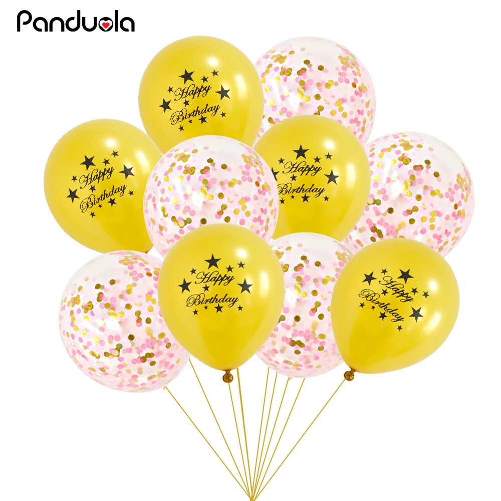 balloons happy birthday letters Confetti Balloons Party Decorations Kids balloons with inscriptions inflatable Birthday Ball