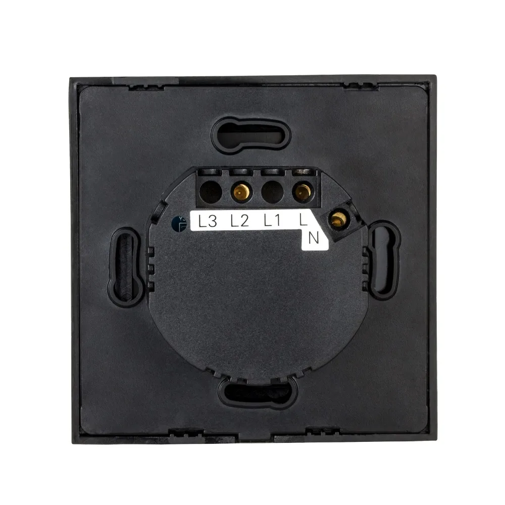 Golden Security APP Control EU Standard WiFi Switch Wall Touch Switch Work with Alexa,3 Gang 3 Way Switch, AC 100-240V