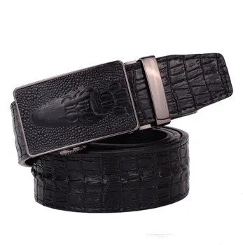 

Hot sale!!! Famous Design Men's Leather Belts Free Shipping High Quality Alligator Pattern Belts for Men Brand Automatic Belts