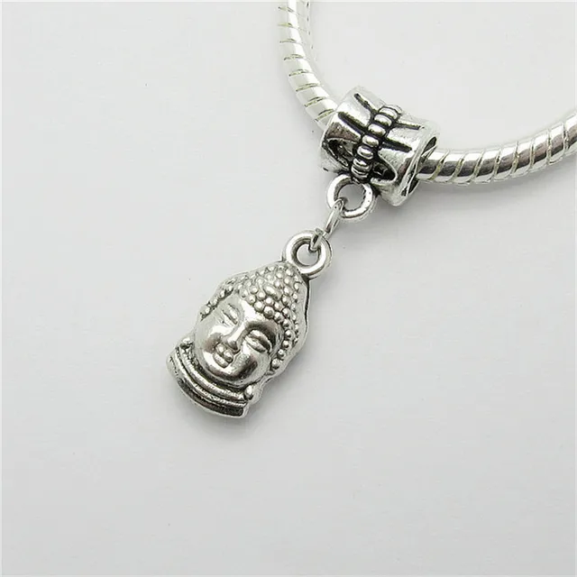 New 20pcs Buddha Charm Hole Bead European Pendant Fit For New 20pcs Buddha Charm Hole Bead European Pendant Fit For Pandora Style Bracelets Necklace Diy