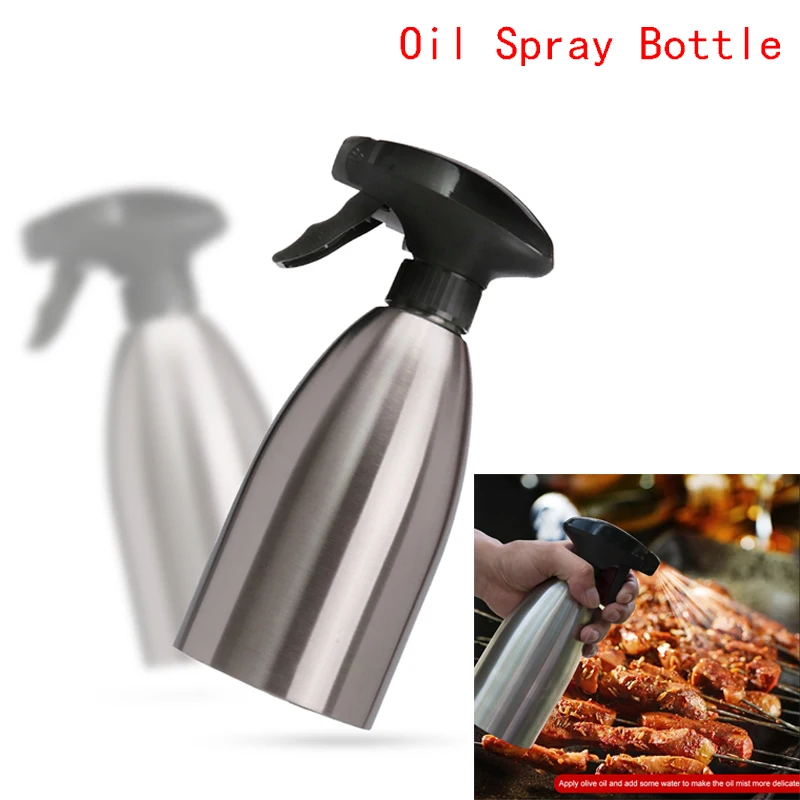 

500ML Stainless Steel Kitchen Baking Glass Olive Oil Sprayer Oil Spray Empty Bottle Oil Dispenser Cooking Salad BBQ KitchenTools