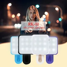 Горячая Распродажа, RK10, светильник для селфи, светодиодный светильник, универсальный, улыбающееся лицо, флэш-светильник, Карманный для iPhone, samsung, huawei, IOS, Android phone
