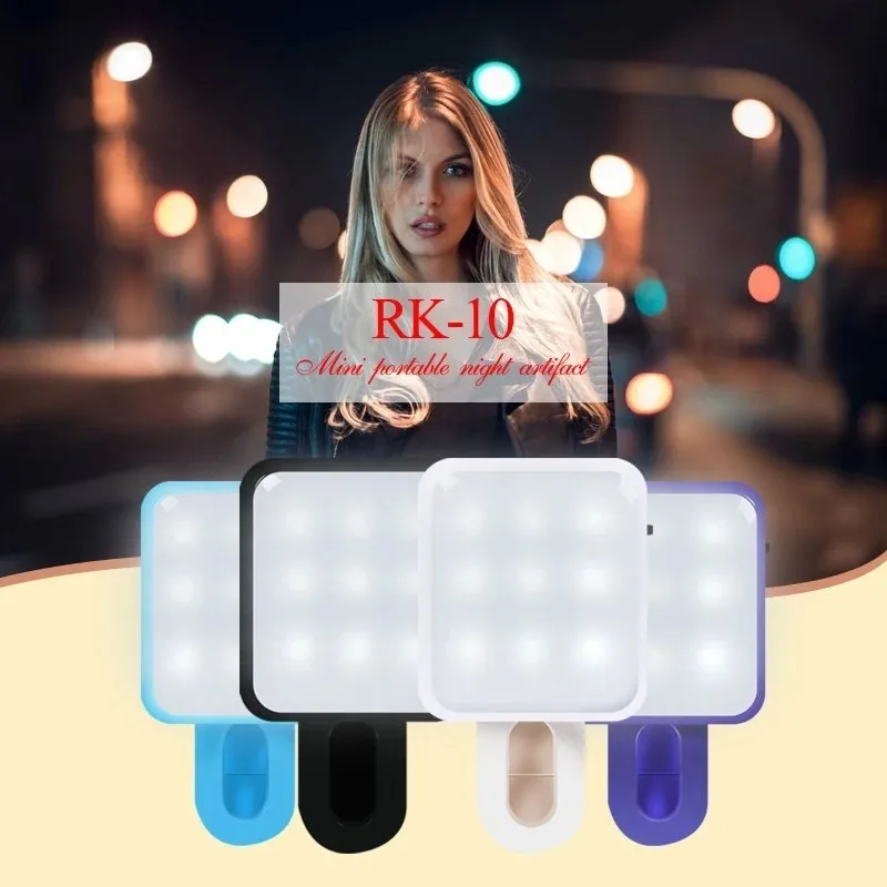 

Hot sale RK10 Selfie Flash Light Led Light Universal smiling face flash light Pocket For iPhone Samsung Huawei IOS Android phone