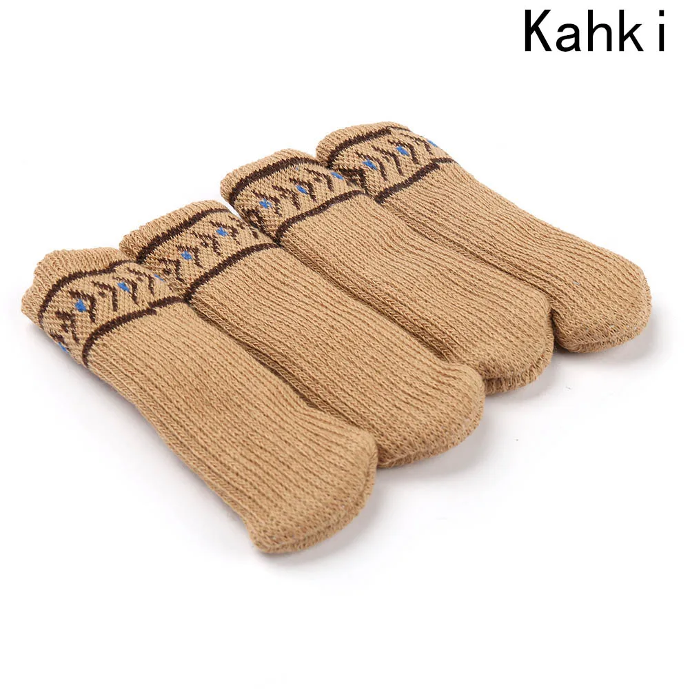 4Pcs/set Knit Home Flower Floor Protector Leg Sleeve Table Chair Foot Cover Socks Hot Sale - Цвет: HG7736KK