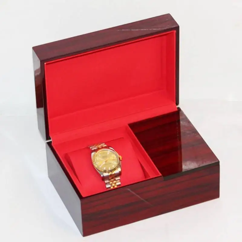 

Luxury Wood Watch Box With Pillow Bracelet Bangle Jewelry Display Collection Storage Case Wristwatch Boxes Present Gift Box Case