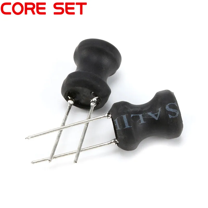 10pcs/Lot Power Inductor DIP 8*10mm 10uH 22uH 33uH 47uH 68uH 100uH 150uH 220uH 1mH 10mH DR CORE Inductors Word