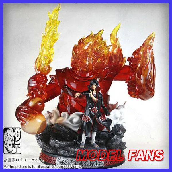 

MODEL FANS IN-STOCK 60cm NARUTO Uchiha Itachi Tempestuous God of Valour GK resin statue contain led light figure for