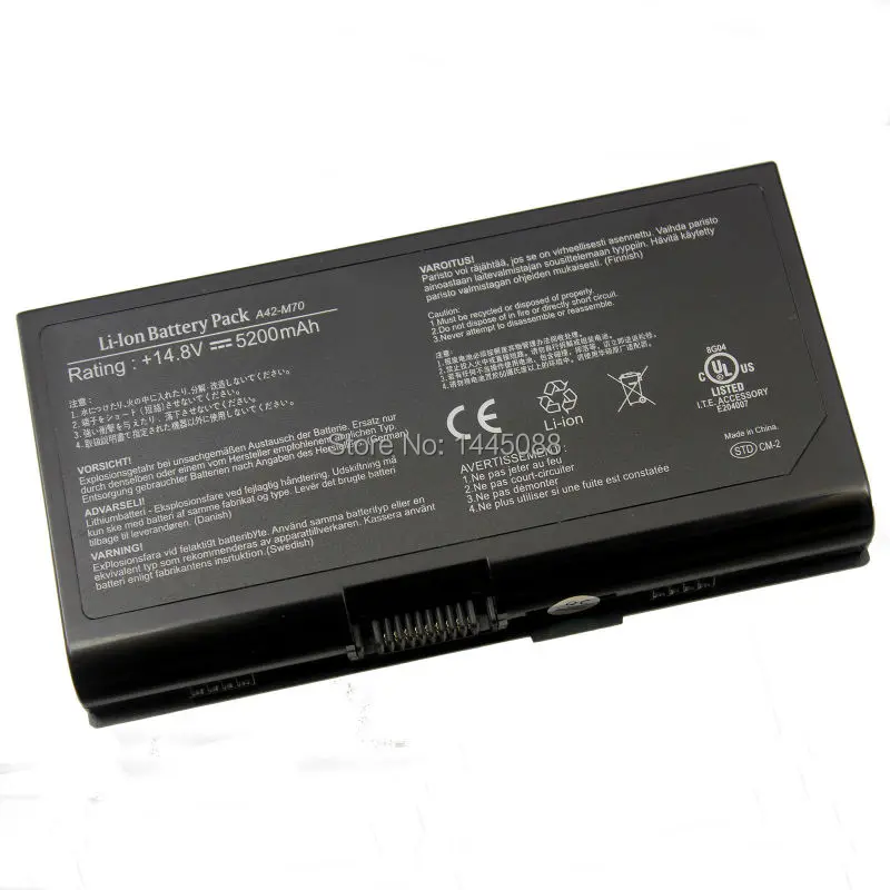 Bateria para Laptop com Células de 14.8v e 5200mah para Asus M70 M70sa M70vm M70v G71 G71v G71g G71vg G71gx N70sv N90sv X71 X72 - Imagem 2
