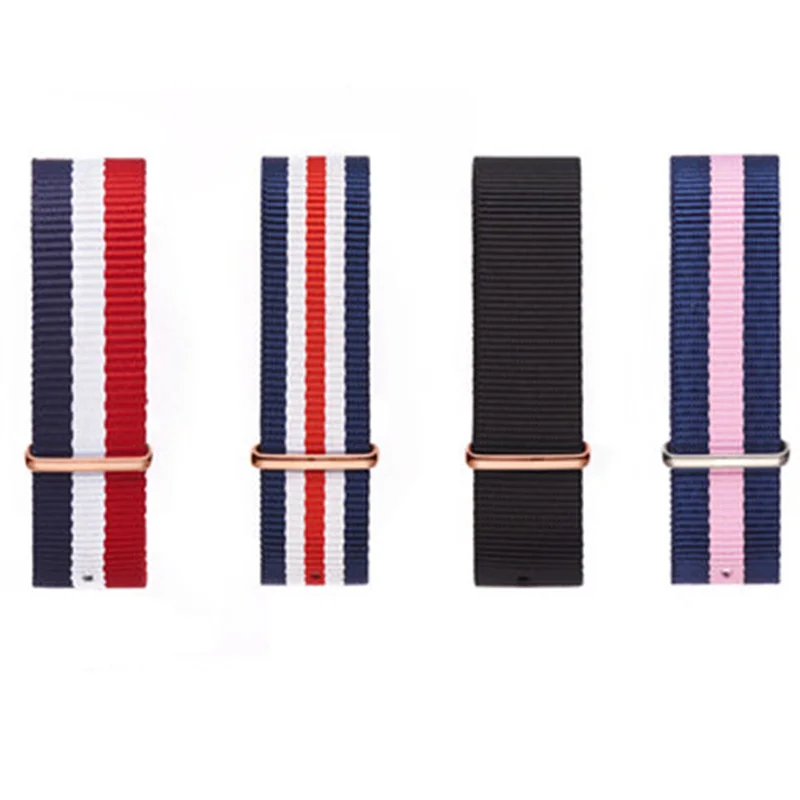 

High Quality Nylon Watchband Silver Buckle for Daniel Wellington 18mm 20mm Luxury Replace Bracelet Strap Watch Band for dw watch