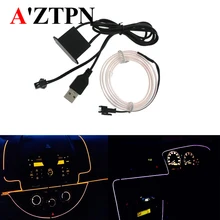 EL Wire неоновые светодиодные полосы светящиеся стробинг салона автомобиля огни Хэллоуин Рождество Танцевальная вечеринка Декор DIY светодиодные гирлянды