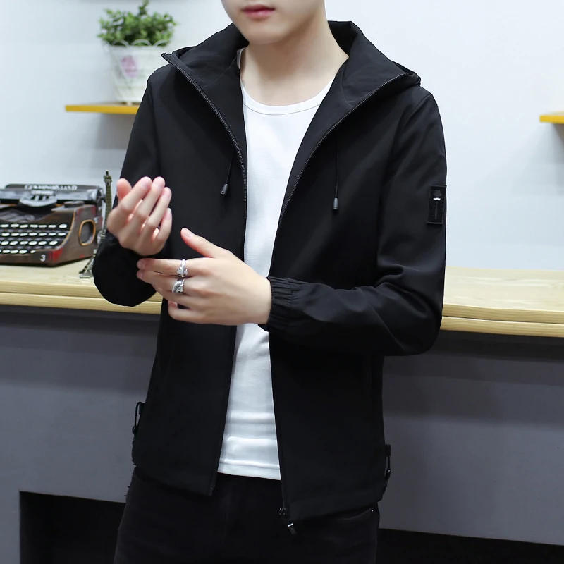 

Men Clothes 2019 Streetwear Spring Summer Jacket Men Casual Hooded Thin Slim Fit Mens Jackets And Coats Jaqueta Masculina ZT438