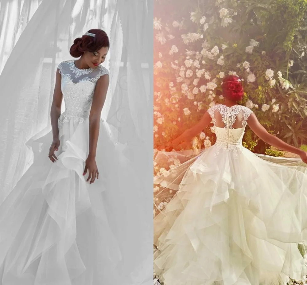african-ball-gown-wedding-dresses-sheer-neck-cap-sleeves-appliques-ruffled-tulle-black-bride-wedding-gowns-nigeria-bridal-dresses_