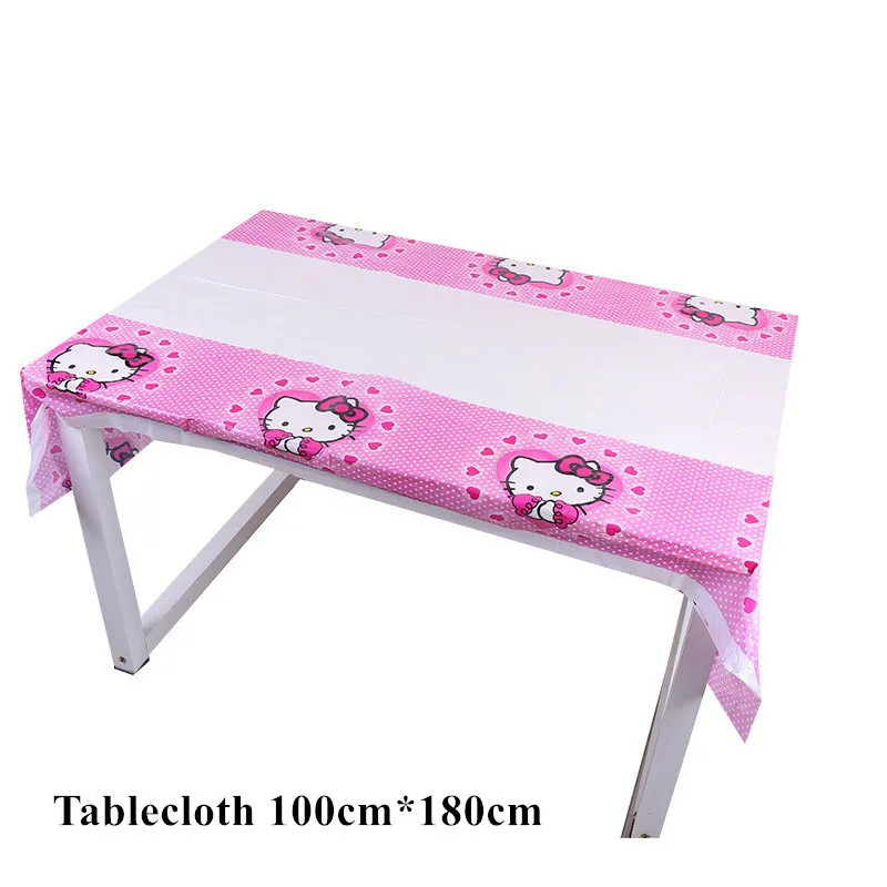 Тема hello kitty одноразовые скатерти для детей с днем рождения, вечеринки на стол, день рождения, мероприятие, вечеринка