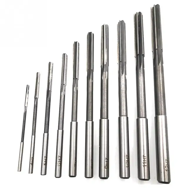 3-12mm HSS M35 C0.5 Silver Straight Shank Chucking Reamer Machine  bore machining Processed surface Reamer Milling Cutter Tools