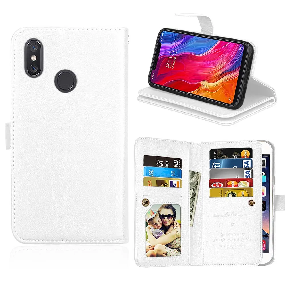 Buy Best 2qI9J 9 Card Slots Flip Wallet Phone Case for Xiaomi Mi A1 A2 Lite 8 SE Redmi 5 Plus 5A 6 6A S2 Note 5 Pro 5A PU Leather Stand Cover