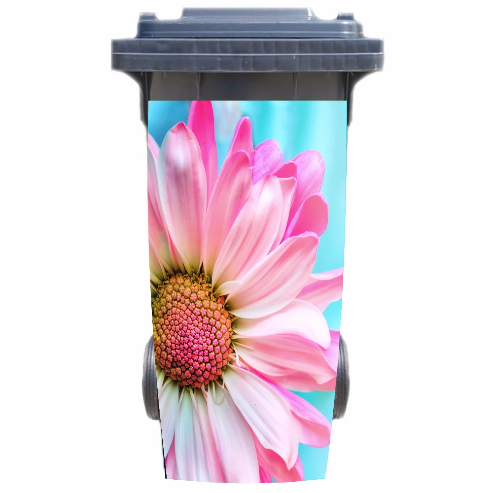 

3D Sunflower Rubbish Bin Sticker Wallpaper mural Wall Print Decal Removable Wall Mural Photo self adhesive Gift
