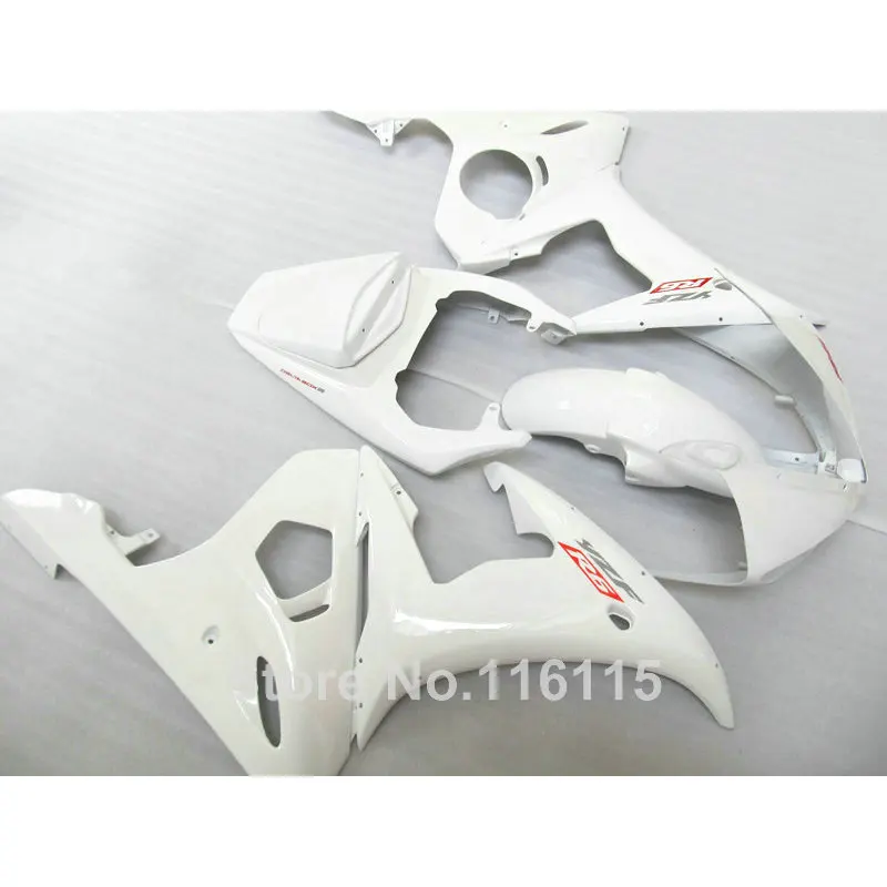 Комплект обтекателей из АБС пластика для YAMAHA R6 2003 2004 2005 белый YZF 03 04 05 комплект
