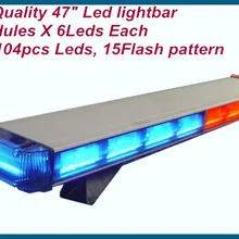 Более высокая звезда 120 см 108 Вт Светодиодная Автомобильная сигнальная рампа, стробоскоп аварийная световая панель для полицейского автомобиля, скорой помощи пожарная машина, 15 вспышек, водонепроницаемая