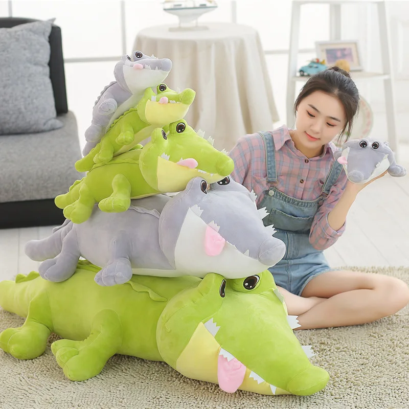 

1PC 45/70/100cm Cute Animals Big Size Simulation Crocodile Plush Toy Cushion Pillow Toys For Girl Kids Toys