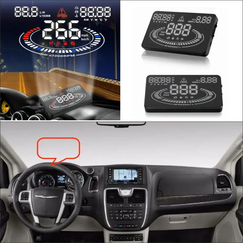 

For Chrysler Town & Country 2015 2016 - Saft Driving Screen Car HUD Head Up Display Projector Refkecting Windshield