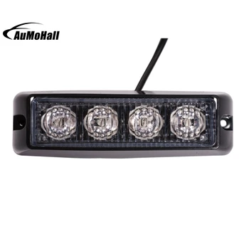 

4 LED Emergency Vehicle Side Marker Grille Flash Strobe Light Red 4W SideMarker Lights