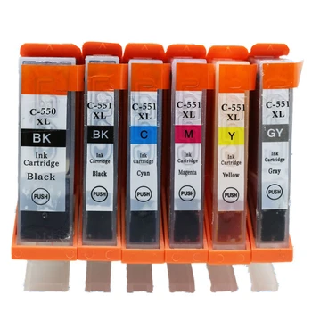 

12 PCS PGI-550 CLI-551 PGI 550 CLI 551 ink cartridges compatible for canon ip7250,MG5450,MG6350 printers