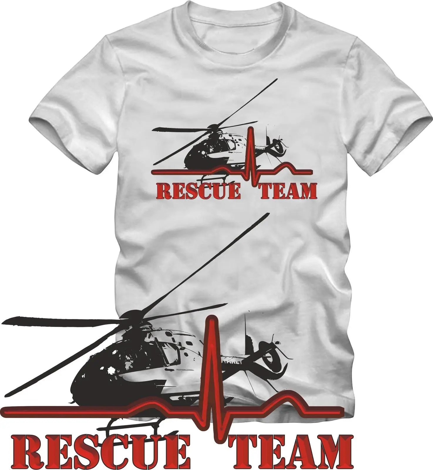 

2019 Hot sale T-Shirt Air Rescue Rescue Plane Eurocopter EC 135 Rescue Flight "DTG Grafik"