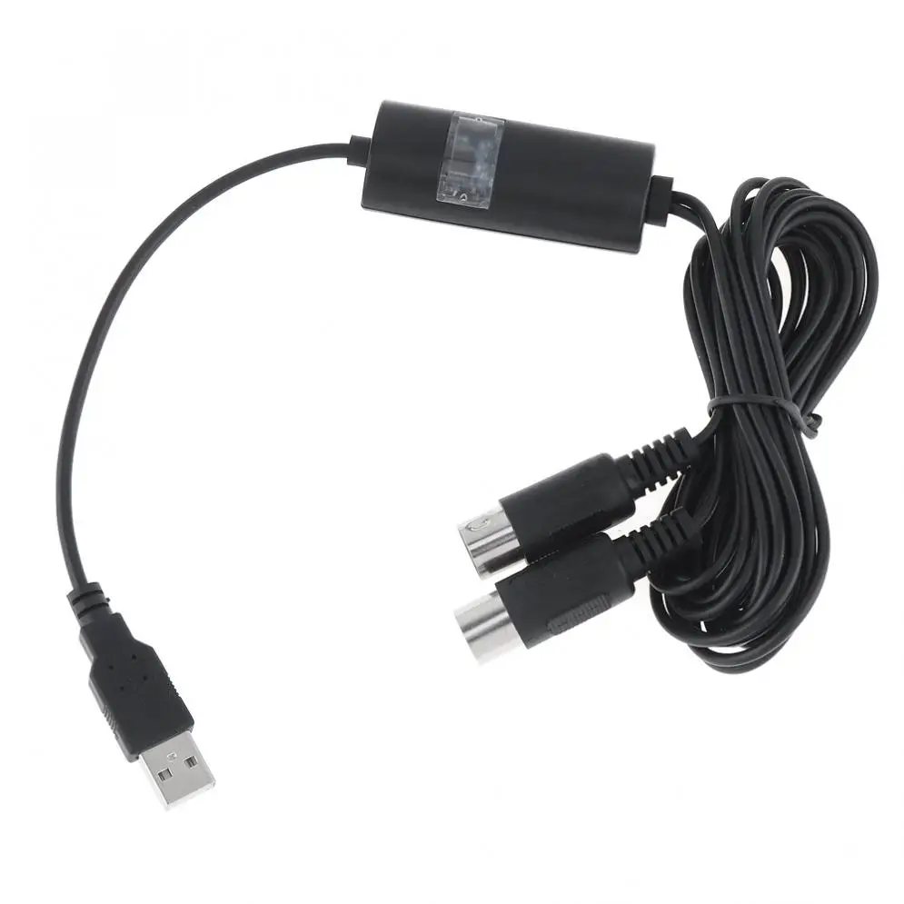 2 Meters USB to MIDI Cable Electric Piano Drum Guitar Music Compile Interface Adapter Cable Converter